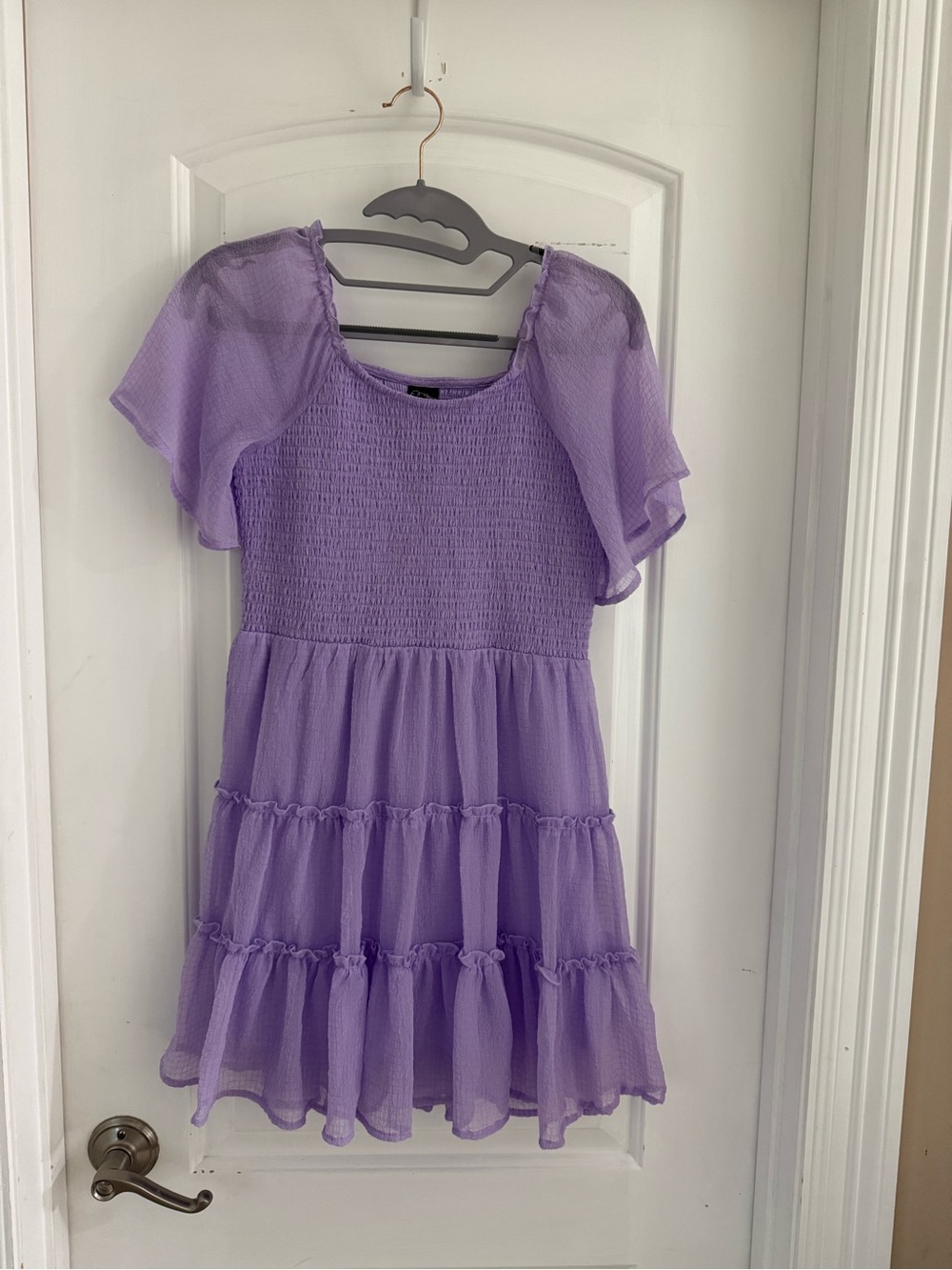 Girls' Lavender Tiered Chiffon Dress, Art Class